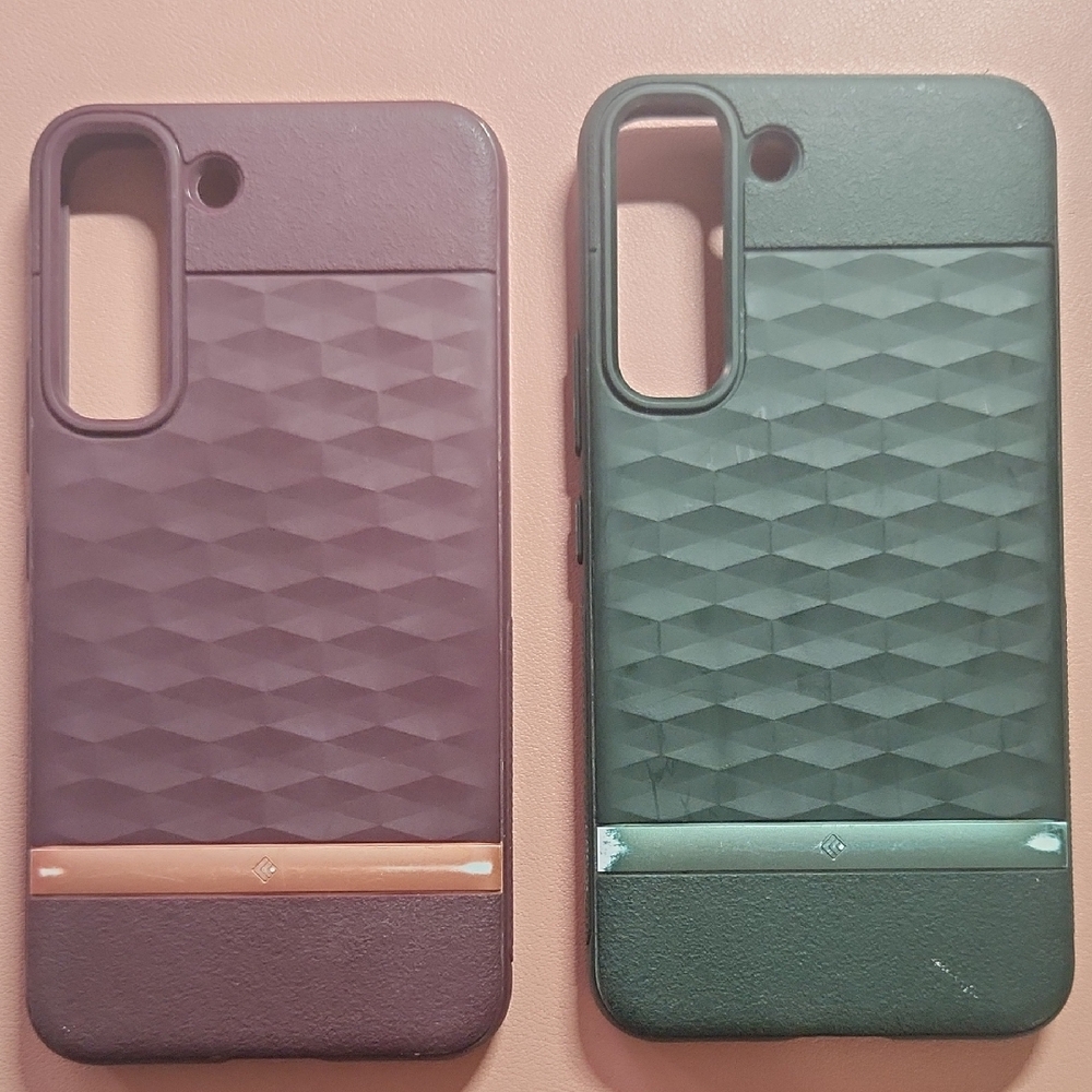 🔴Samsung S22 Caseology Phone Case Set - Burgendy and Green